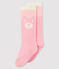 Hoge babysokken roze MINOIS/wit MARSHMALLOW