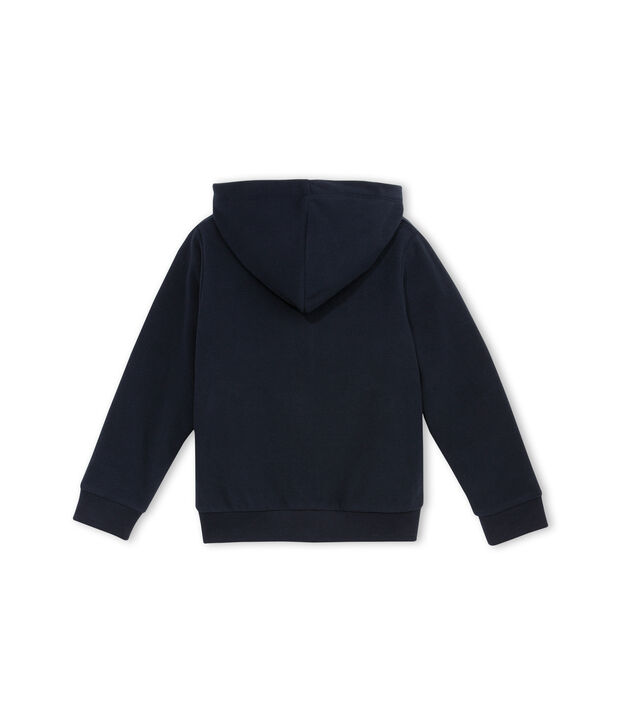 Sweat shirt zipp&eacute; en polaire bleu