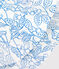 Capeline enfant fille en popeline imprimé bleu MARSHMALLOW/ PORCELANA