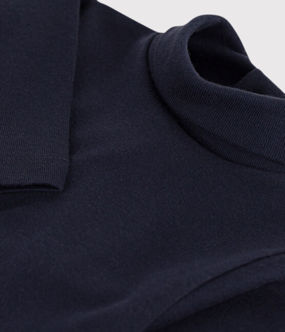 Babybody van katoen met lange mouwen en rolkraag blauw SMOKING