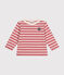 Marinière en coton épais bébé rose ROSEWOOD/ AVALANCHE
