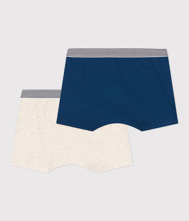 Set van 2 boxershorts voor jongens in katoen en elastaan multicouleur
