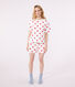 Pyjacourt cœur en coton femme