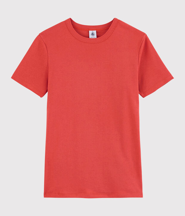 Iconisch katoenen Dames T-shirt met ronde hals oranje
