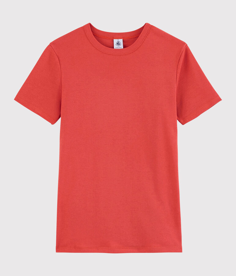 T-shirt col rond iconique en coton Femme orange