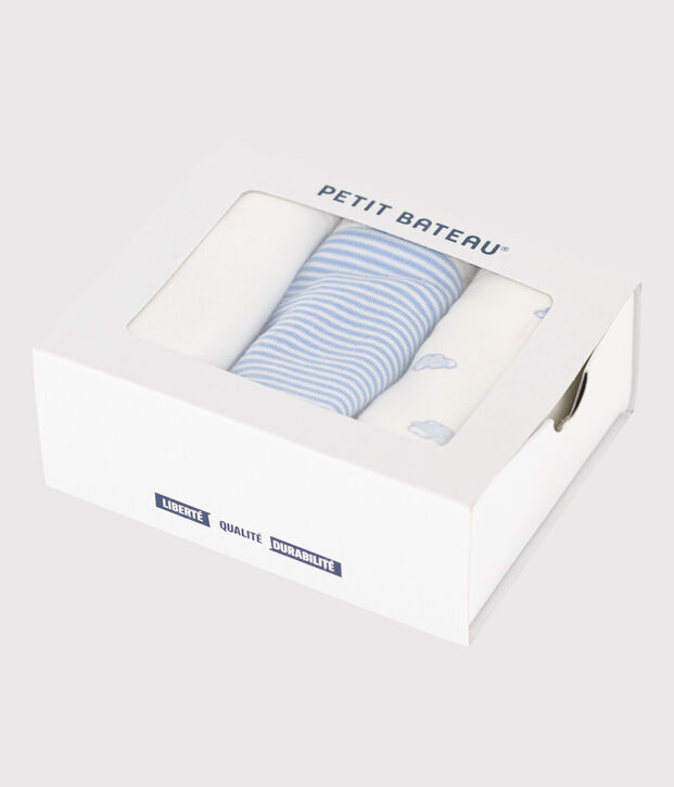 Set met 3 katoenen slabbetjes met print multicouleur