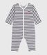Pyjama bébé en coton sans pieds imprimé rayures