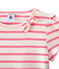 T-shirt fille à rayure marinière blanc MARSHMALLOW/rose PETAL