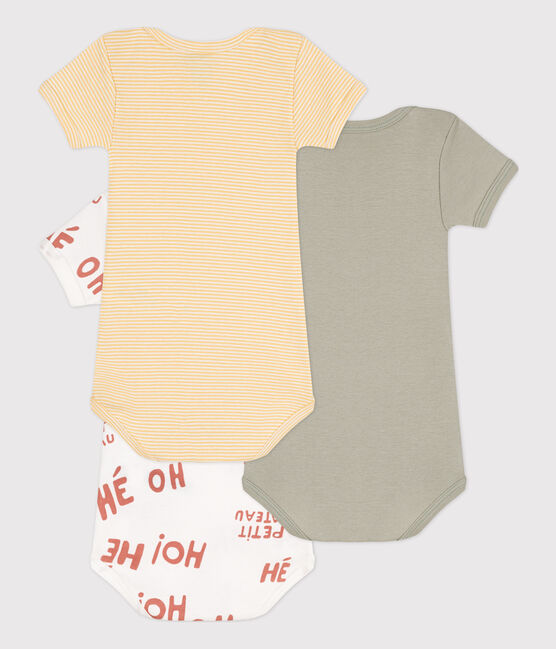 Lot de 3 bodies manches courtes bébé en coton variante 1