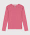 Tee-shirt L'ICONIQUE col rond en coton Femme rouge CORRIDA/blanc MARSHMALLOW