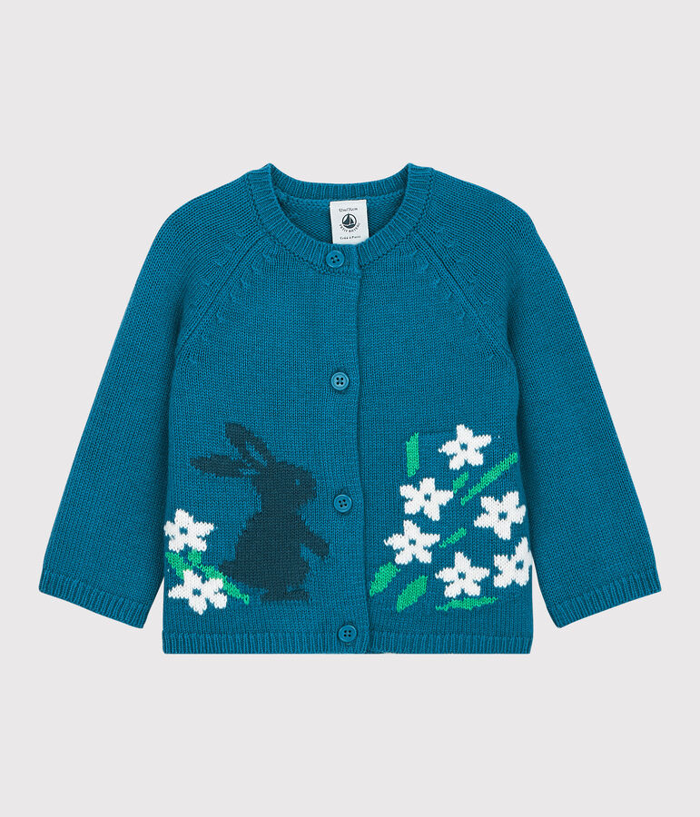 Cardigan van tricot baby. blauw MALLARD