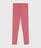 Legging van jersey en elastaan voor meisjes roze ROSEWOOD