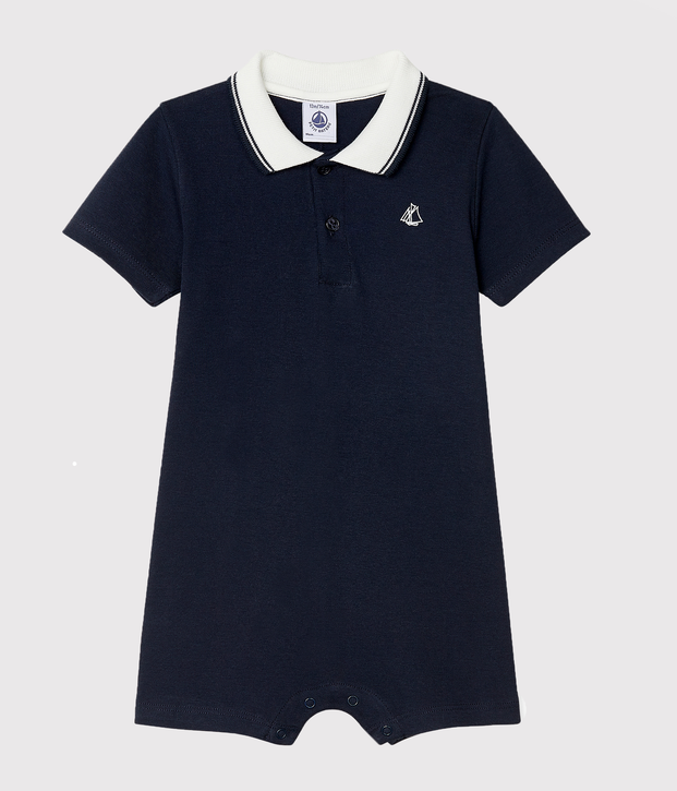 Combicourt polo b&eacute;b&eacute; gar&ccedil;on bleu