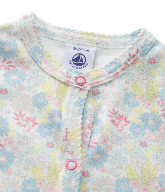 Cardigan bébé fille imprimé blanc ECUME/blanc MULTICO