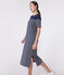 Robe longue femme en coton à rayures bleu SMOKING/blanc MARSHMALLOW