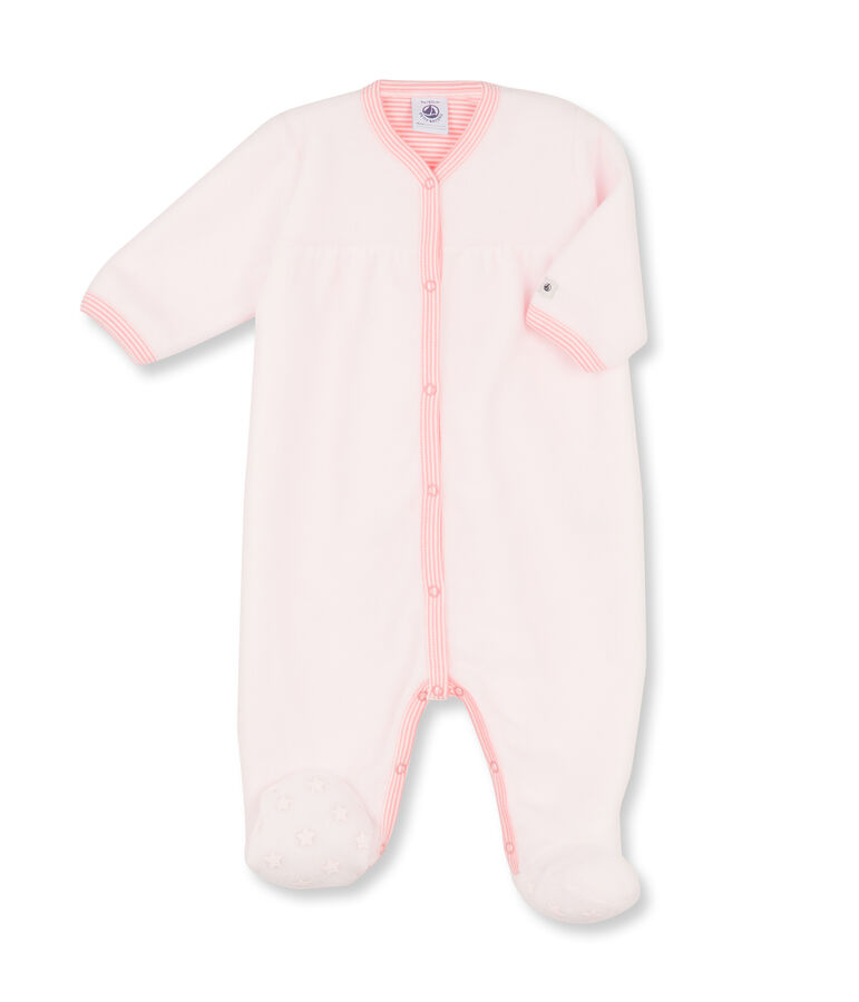 Combichaud b&eacute;b&eacute; fille en polaire rose Vienne