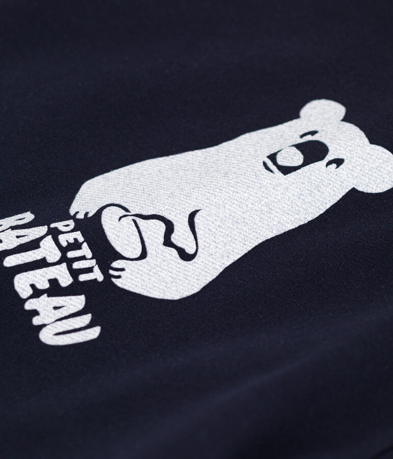 Sweatshirt en molleton b&eacute;b&eacute; bleu