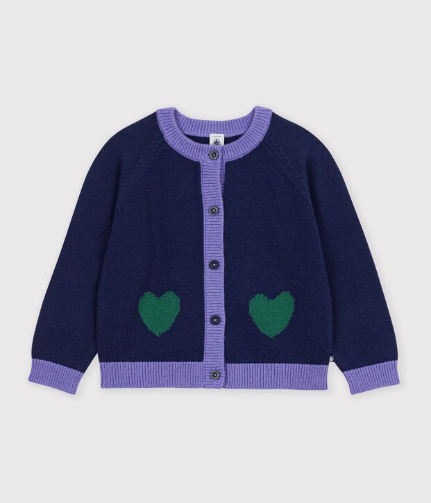 Effen cardigan van katoenen en wol voor kinderen SOIR