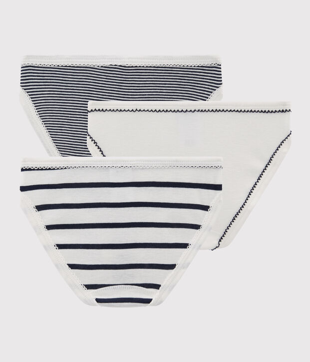 Set van 3 gestreepte meisjesonderbroeken multicouleur