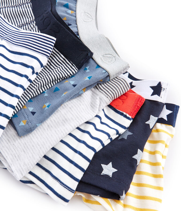 Geschenkzakje met 7 boxershorten voor jongens multicouleur