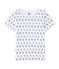 T-shirt garçon imprimé blanc ECUME/bleu SOURCE
