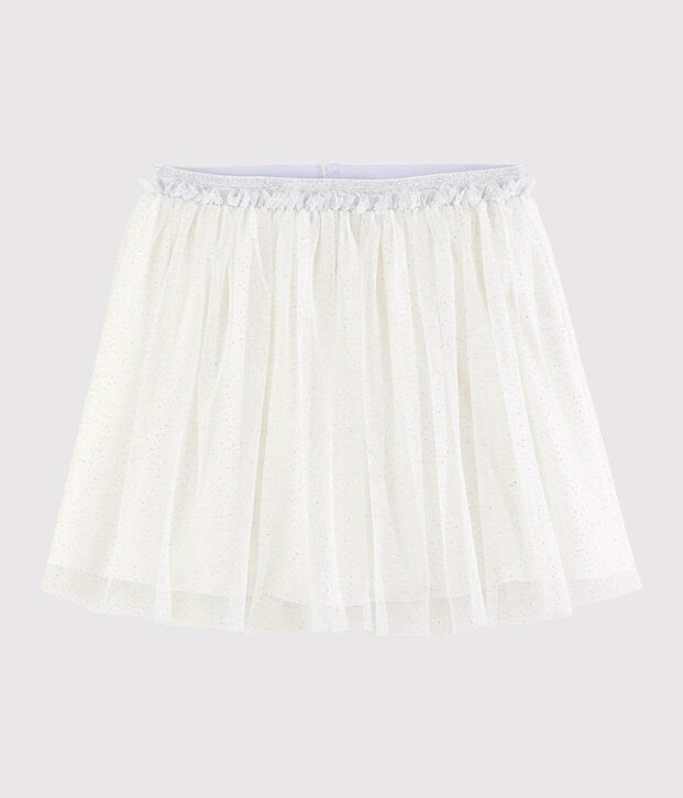 Jupe en tulle enfant fille blanc/gris