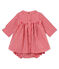 Robe manches longues et culotte bloomer vichy rouge TERKUIT/blanc MARSHMALLOW