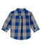 Hemd met ruitjes voor babyjongens blauw LIMOGES/wit MULTICO