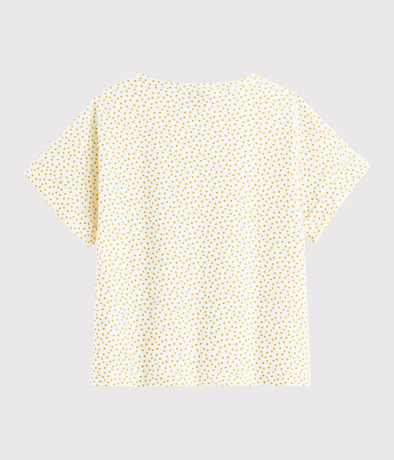 Tee-shirt imprimé enfant fille blanc MARSHMALLOW/jaune BOUDOR