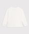 Tee-shirt enfant manches longues en coton uni blanc