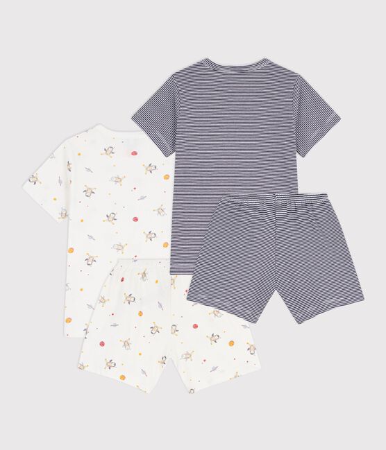Setje van korte katoenen kinderpyjama's met print variante 1