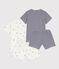 Setje van korte katoenen kinderpyjama's met print variante 1