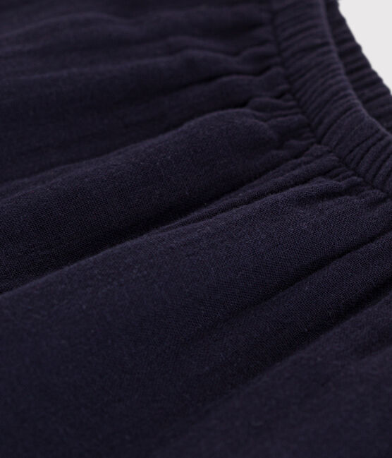 Pantalon en gaze de coton bébé bleu SMOKING