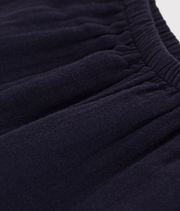 Pantalon en gaze de coton b&eacute;b&eacute; bleu marine