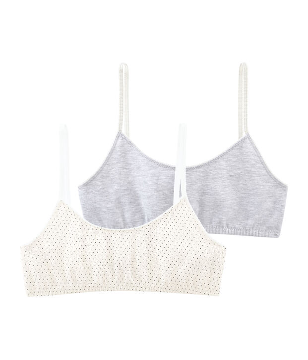 Duo de brassi&egrave;res petite fille multicouleur