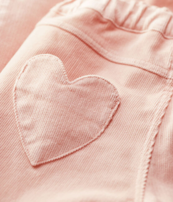 Skinny meisjesbroek van fluweel roze MINOIS