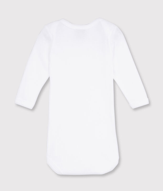 Body blanc manches longues b&eacute;b&eacute; blanc