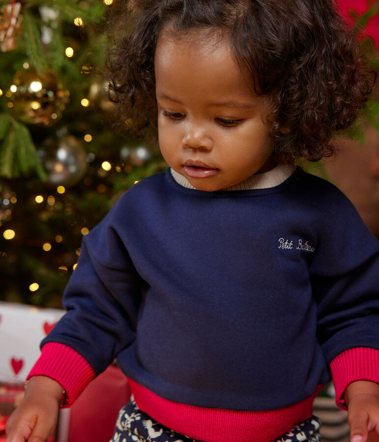 Sweatshirt en molleton b&eacute;b&eacute; bleu