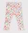 Legging b&eacute;b&eacute; en coton imprim&eacute; fleurs blanc/multicouleur