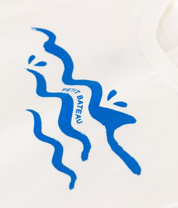 Tee-shirt b&eacute;b&eacute; en coton &agrave; manches courtes uni bleu/bleu