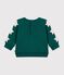 Effen katoenen babysweatshirt met sterrenbadges TREE