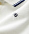 Polo manches courtes en coton bébé blanc MARSHMALLOW