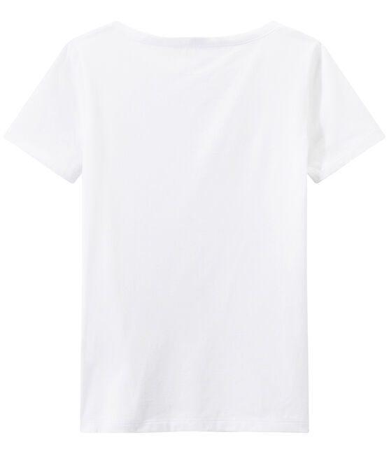 Dames-T-shirt MATROZENHALS uit fijne jersey wit ECUME