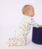 Pyjama b&eacute;b&eacute; en coton imprim&eacute; voitures blanc MARSHMALLOW/blanc MULTICO