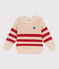 Pull enfant en coton à rayures rouge AVALANCHE/ AURORA