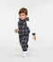Broek met ruitjes en sherpavoering babyjongen zwart CITY/wit MULTICO