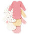 Lot de 5 bodies manches longues bébé fille variante 1