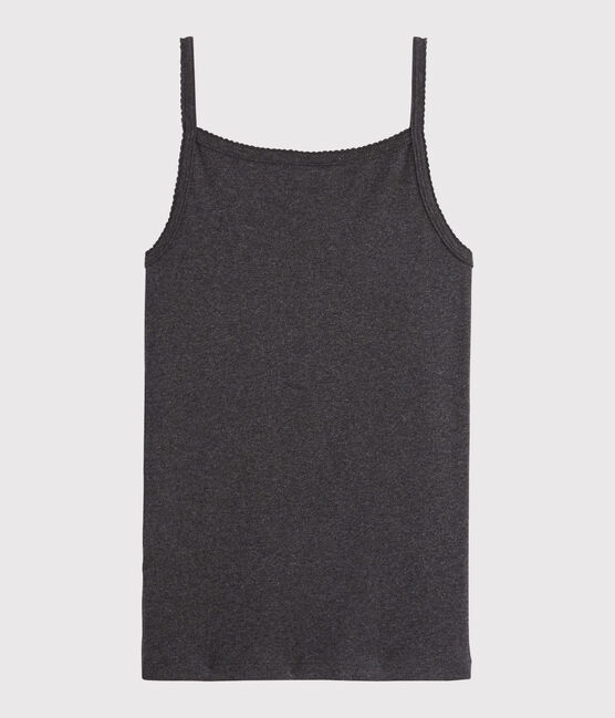 Chemise à bretelles iconique en coton Femme gris CITY CHINE
