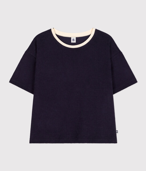 LE Boxy, T-shirt van katoenen badstof voor dames SMOKING