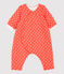 Combinaison longue imprimé pois bébé en coton biologique OURSIN/ ECUME